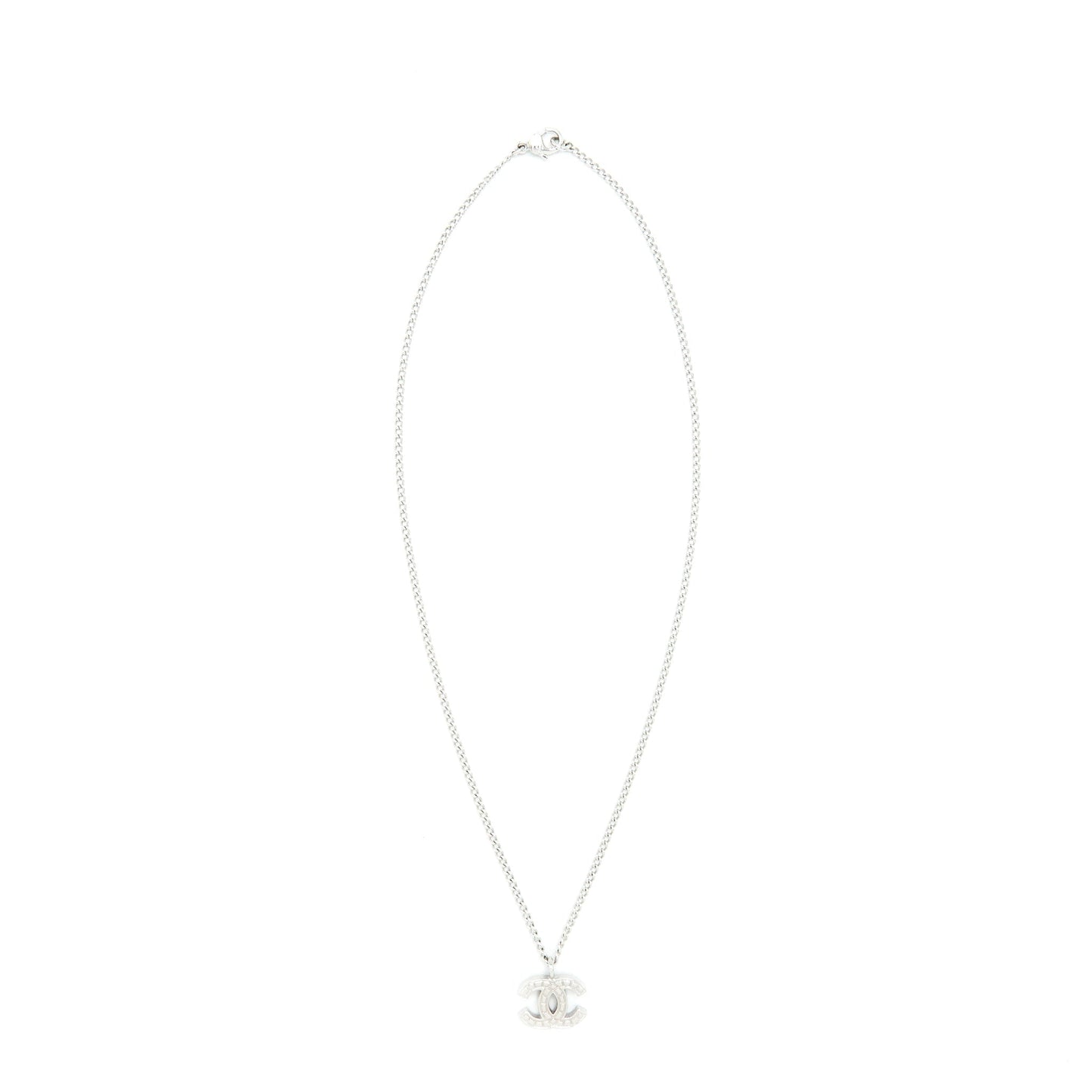 Chanel CC Logo Necklace/Earrings SHW(Sell In A Set)
