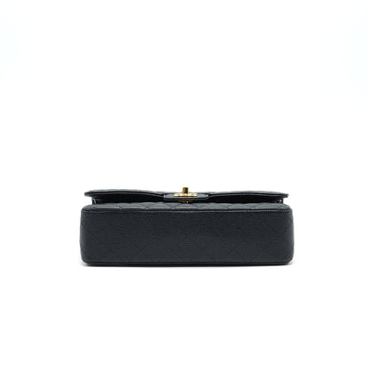 CHANEL MEDIUM CLASSIC DOUBLE FLAP BAG CAVIAR BLACK GHW