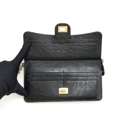 Chanel Reissue Zippy Pouch Quilted Calfskin Black Ruthenium GHW