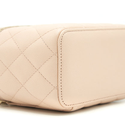 Chanel Long Vanity Case Caviar Nude Pink LGHW