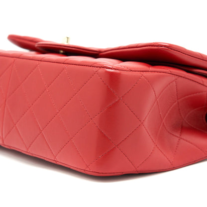 Chanel Classic Jumbo Double Flap Bag Lambskin Red LGHW