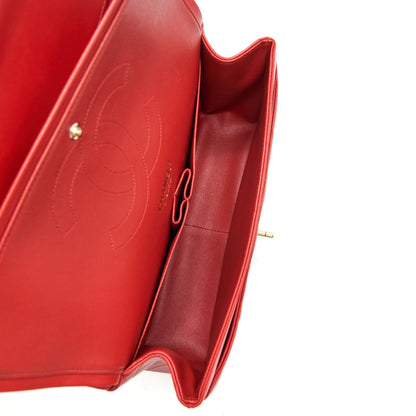 Chanel Classic Jumbo Double Flap Bag Lambskin Red LGHW