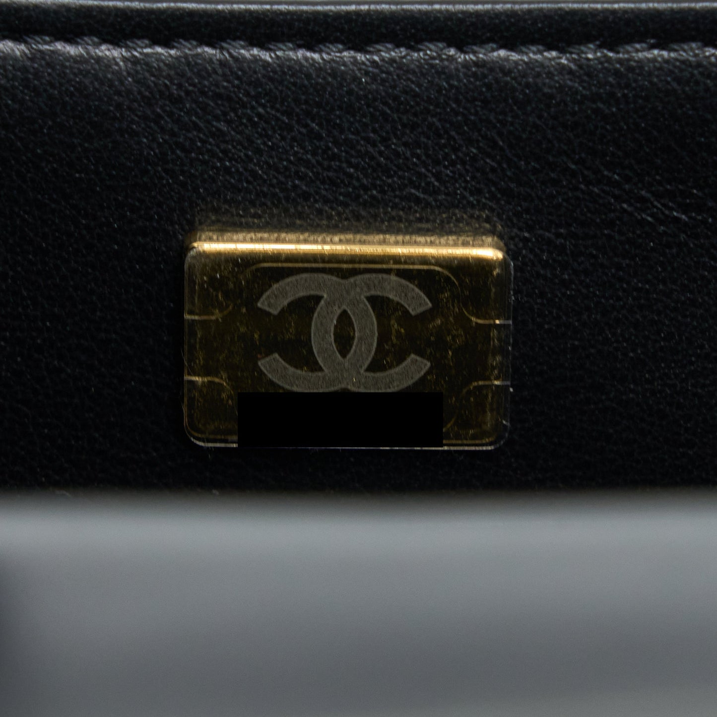 Chanel 22K Retro Classic New Square Mini Flap Bag Patent Black Brushed GHW(Microchip)