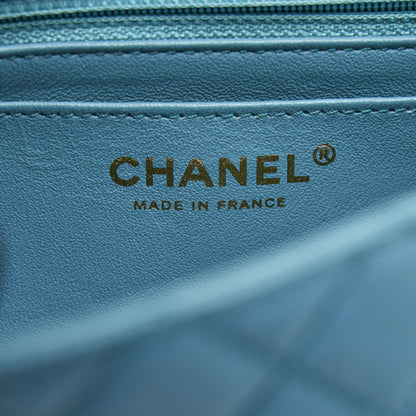 CHANEL MINI 2.55 REISSUE HANDBAG BLUE GHW