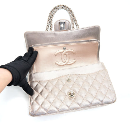 CHANEL SEASONAL MEDIUM FLAP BAG IN CHAMPAGNE PINK SHW