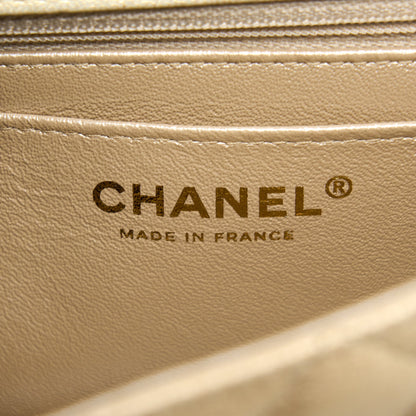 Chanel 22C Mini Rectangular Flap Bag Goatskin Ombre Beige Brushed GHW(Microchip)