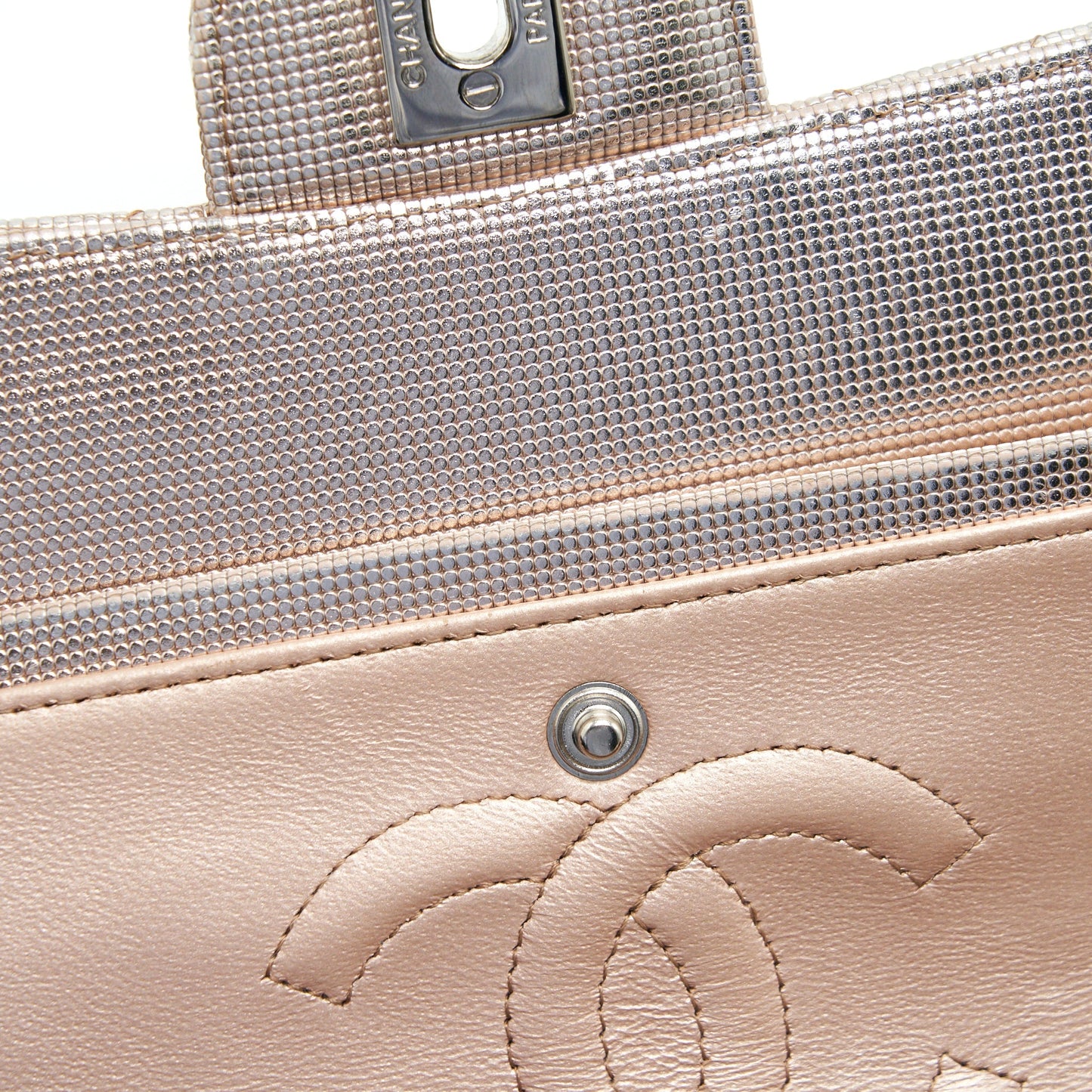 CHANEL SEASONAL MEDIUM FLAP BAG IN CHAMPAGNE PINK SHW