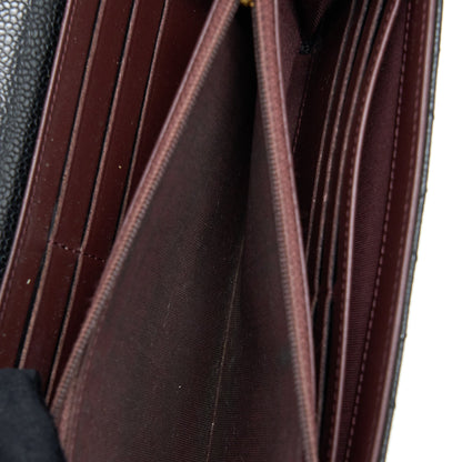 Chanel Classic Long Wallet Caviar Black LGHW
