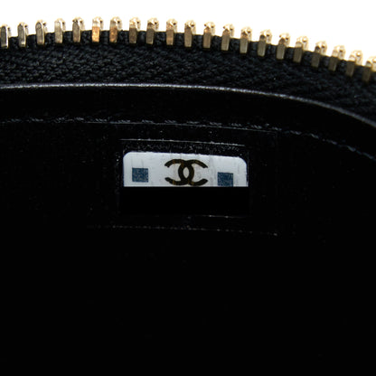 Chanel 22B Detailed Top Handle Mini Vanity With Chain Lambskin Black Brushed GHW