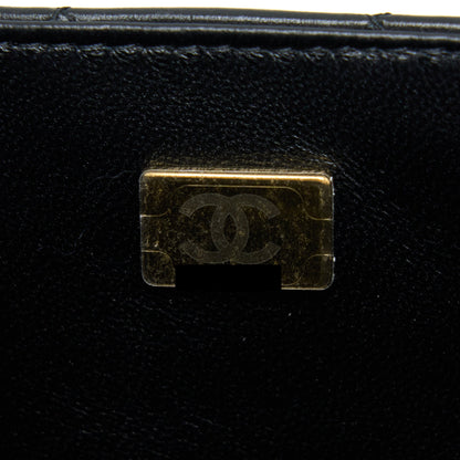Chanel Mini Rectangular Lambskin Black LGHW(Microchip)