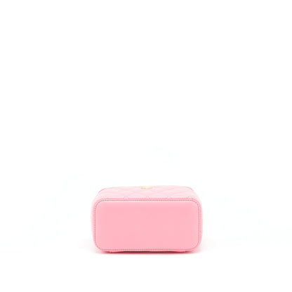 Chanel 22S Pearl Crush Long Vanity With Chain Lambskin Pink GHW