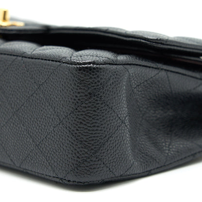 CHANEL MEDIUM CLASSIC DOUBLE FLAP BAG CAVIAR BLACK GHW