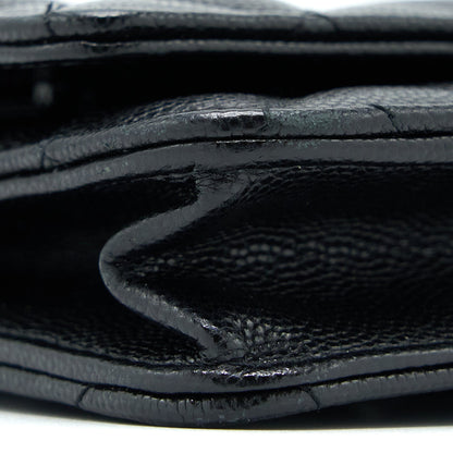 Chanel Quilted Wallet On Chain Caviar So Black
