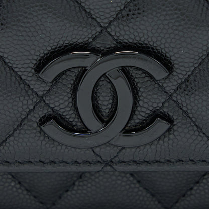 Chanel Quilted Wallet On Chain Caviar So Black