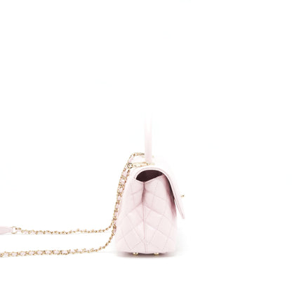 Chanel 22P Small Coco Handle Caviar Light Pink LGHW (Microchip)