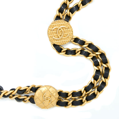 Chanel 22A Wallet On Chain Caviar Black GHW (Microchip)