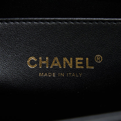 Chanel Medium Boy Bag Lambskin Black Brushed GHW (Microchip)