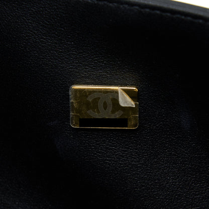 Chanel Medium Boy Bag Lambskin Black Brushed GHW (Microchip)
