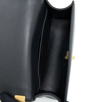 Chanel Medium Boy Bag Lambskin Black Brushed GHW (Microchip)