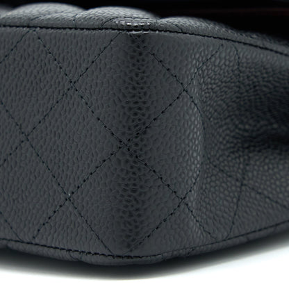 Chanel Small Classic Double Flap Bag Caviar Black GHW (Microchip)