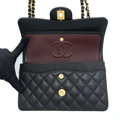Chanel Small Classic Double Flap Bag Caviar Black GHW (Microchip)