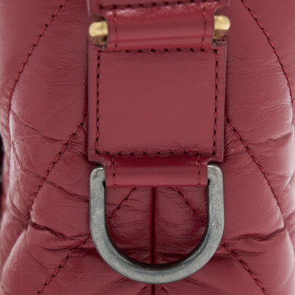 Chanel Small Gabrielle Hobo Bag Chevron Calfskin Red Multicolour Hardware