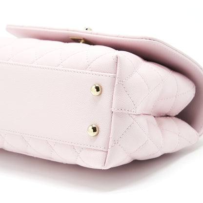Chanel Small Coco Handle Caviar Light Pink NG750 LGHW(Microchip)
