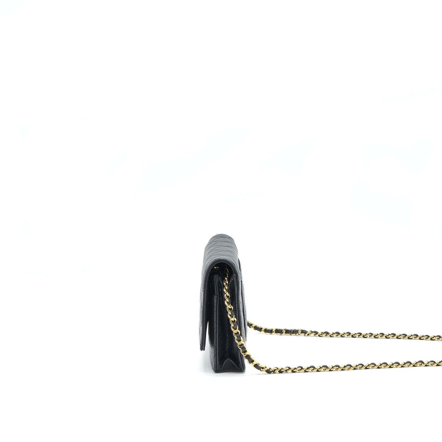 Chanel Caviar Wallet On Chain Black GHW