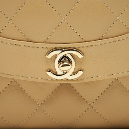 Chanel Camera Bag Lambskin Beige LGHW