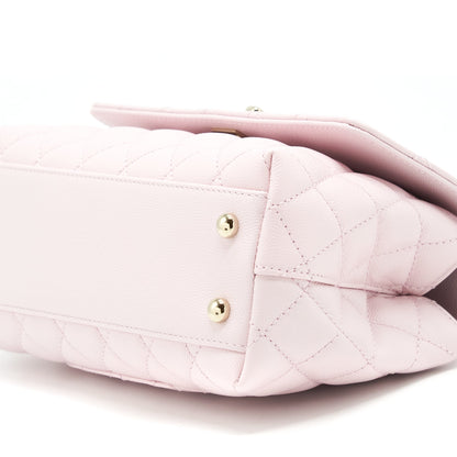 Chanel 22P Small Coco Handle Caviar Light Pink LGHW (Microchip)
