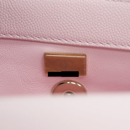 Chanel 22P Small Coco Handle Caviar Light Pink LGHW (Microchip)