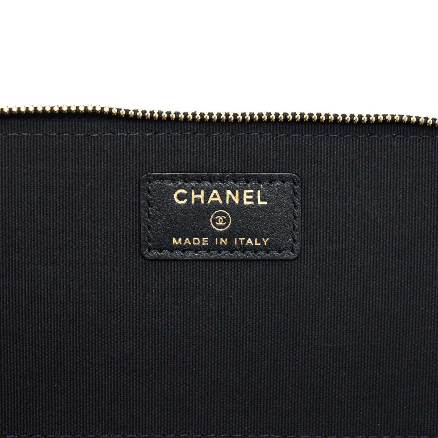 Chanel Top Handle Long Vanity With Chain Lambskin Black GHW