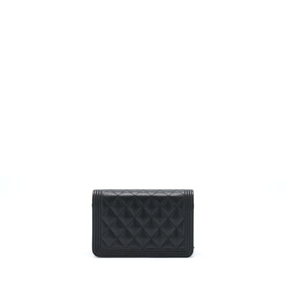 Chanel Boy Wallet On Chain Caviar Black LGHW