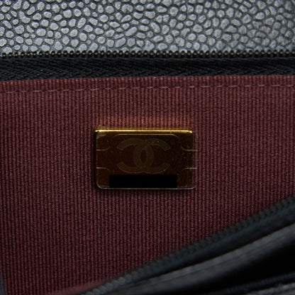Chanel Classic Wallet On Chain Caviar Black GHW (Microchip)