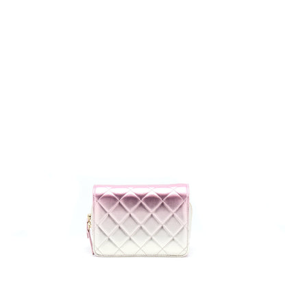 Chanel 21P Crossbody Flap Bag Lambskin Iridescent Pink LGHW(Microchip)