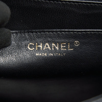 CHANEL CLASSIC JUMBO SINGLE FLAP BAG BLACK CAVIER GHW