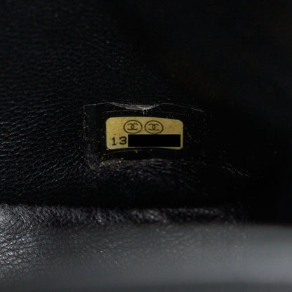 CHANEL CLASSIC JUMBO SINGLE FLAP BAG BLACK CAVIER GHW