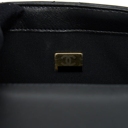 Chanel Quilted Medium Square Flap Bag Lambskin Black Brushed GHW (Microchip)