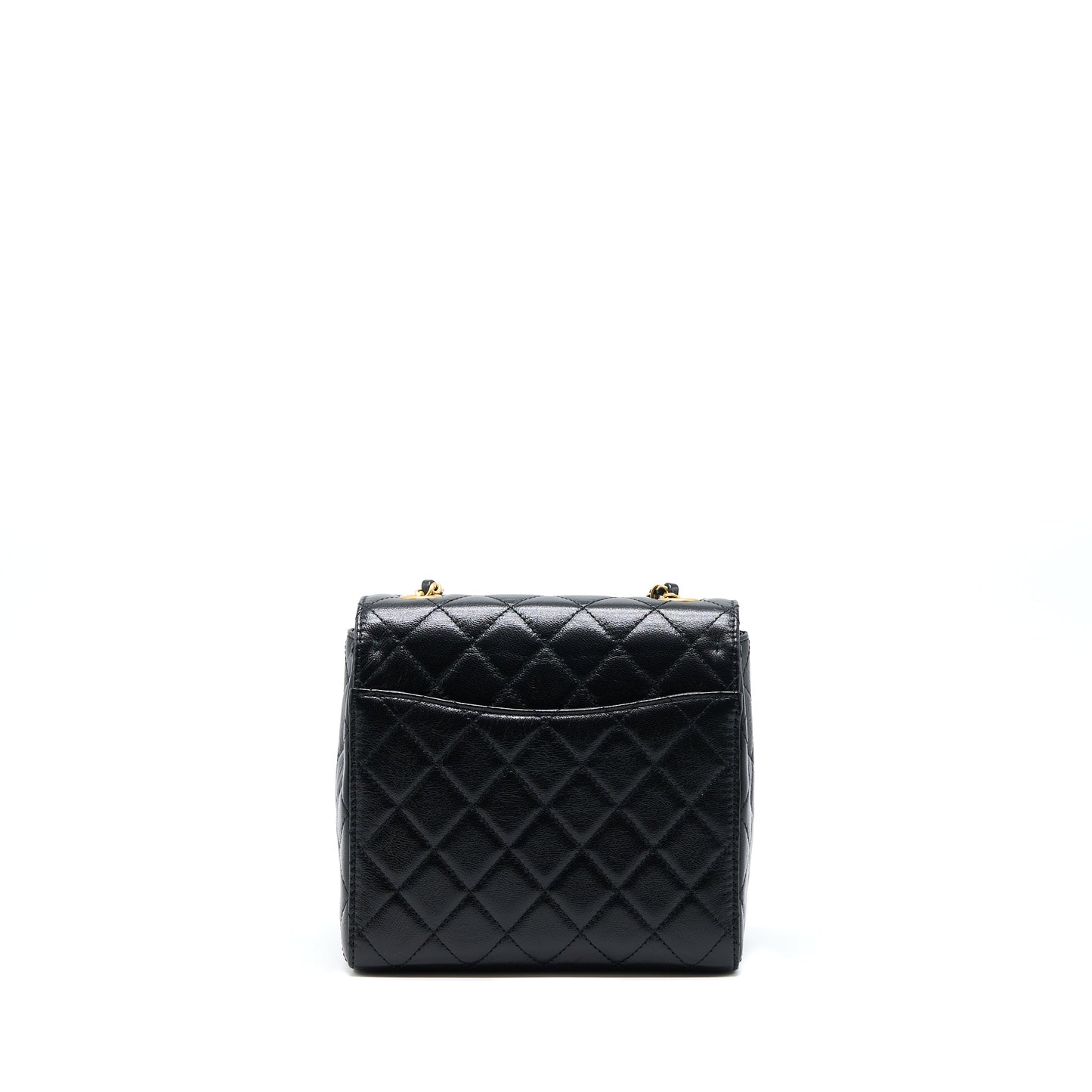 Chanel 22K Retro Classic New Square Flap Bag Goatskin Black GHW (Microchip)