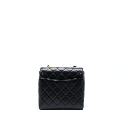 Chanel 22K Retro Classic New Square Flap Bag Goatskin Black GHW (Microchip)