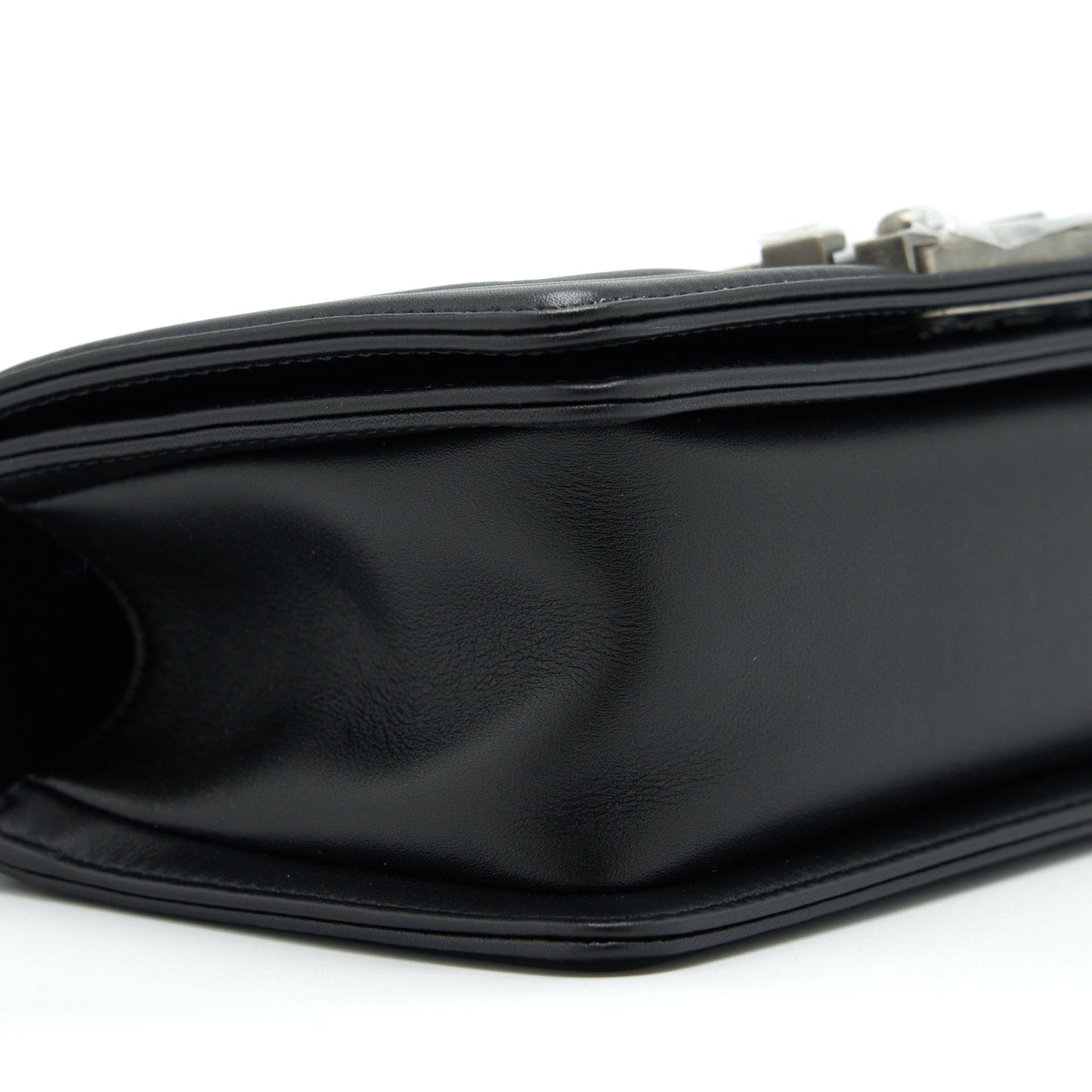 Chanel Small Boy Calfskin Black Ruthenium Sliver Hardware