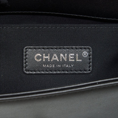 Chanel Small Boy Calfskin Black Ruthenium Sliver Hardware
