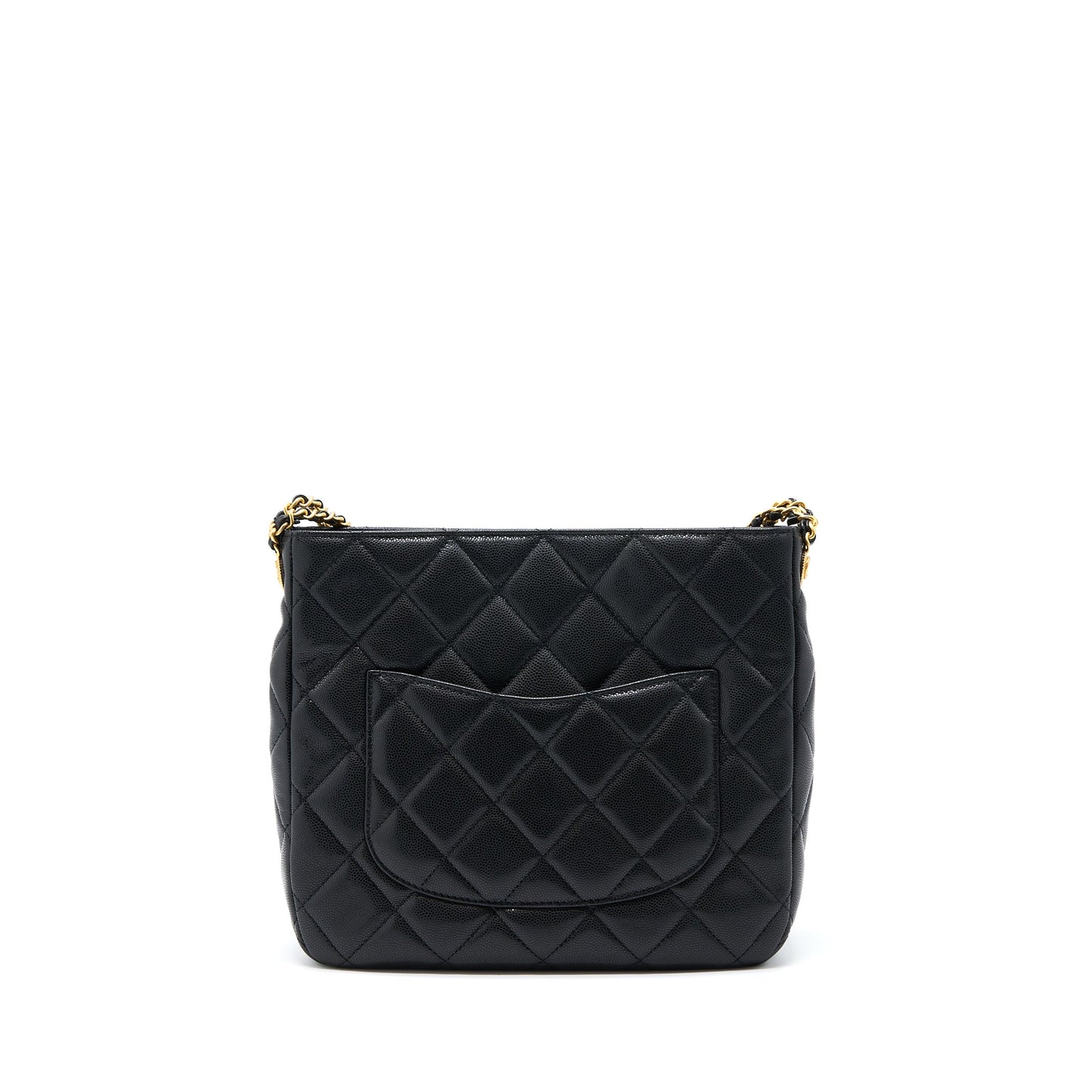 Chanel 22A Twist Your Buttons Hobo Shoulder Bag Caviar Black GHW (Microchip)