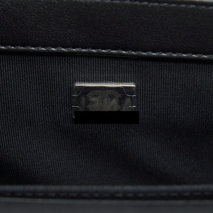 Chanel Small Boy Calfskin Black Ruthenium Sliver Hardware