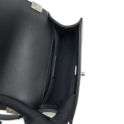 Chanel Small Boy Calfskin Black Ruthenium Sliver Hardware