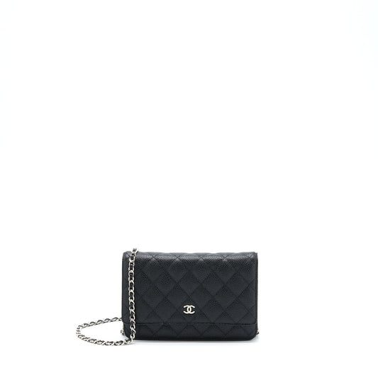 Chanel Classic Wallet On Chain Caviar Black SHW