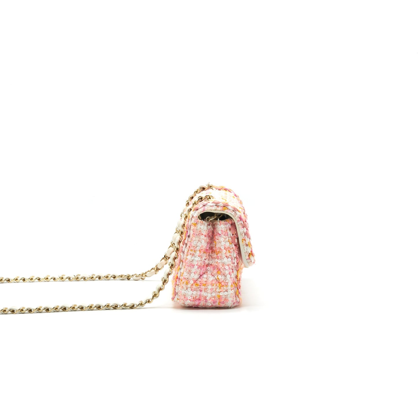 Chanel Tweeds and Fabric Mini Flap Bag Pink