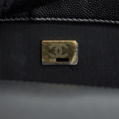 Chanel Small Boy Bag Caviar Black brushed GHW Year 2021 (microchip serial