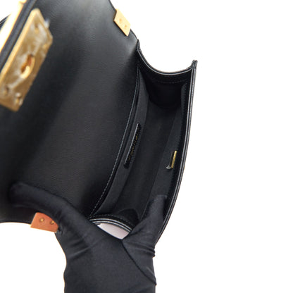 Chanel Small Boy Bag Caviar Black brushed GHW Year 2021 (microchip serial