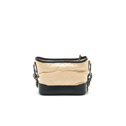 Chanel Small Gabrielle Hobo Bag Beige/Black